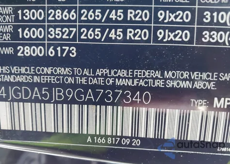 2016 Mercedes-Benz Gle 350 z USA, uszkodzony, nr VIN 4JGDA5JB9GA737340